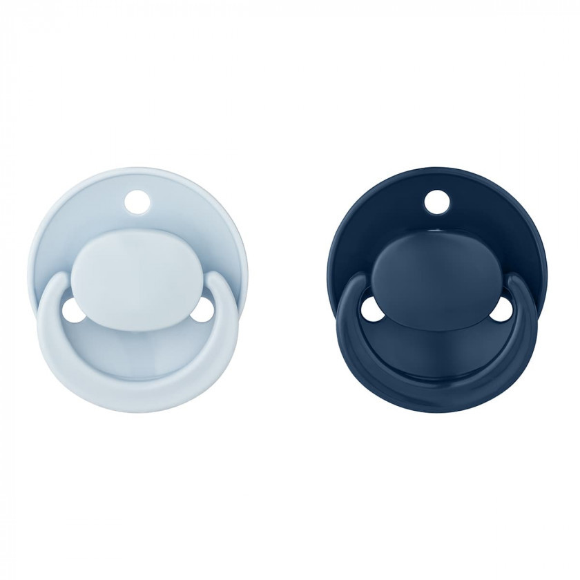 Пустушка кругла МОНО синій-фіолетовий латексна Baby-Nova, 2шт, фото 1