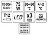 Паяльна станція для жал Т12 з РК-дисплеєм з функцією автосну, потужність 75Вт YATO YT-82462, фото 6
