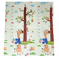 Игровой детский коврик CUTYSTAR Neck Giraffe/Forest Animals 180*160*1 см складной двухсторонний антисколь 10шт