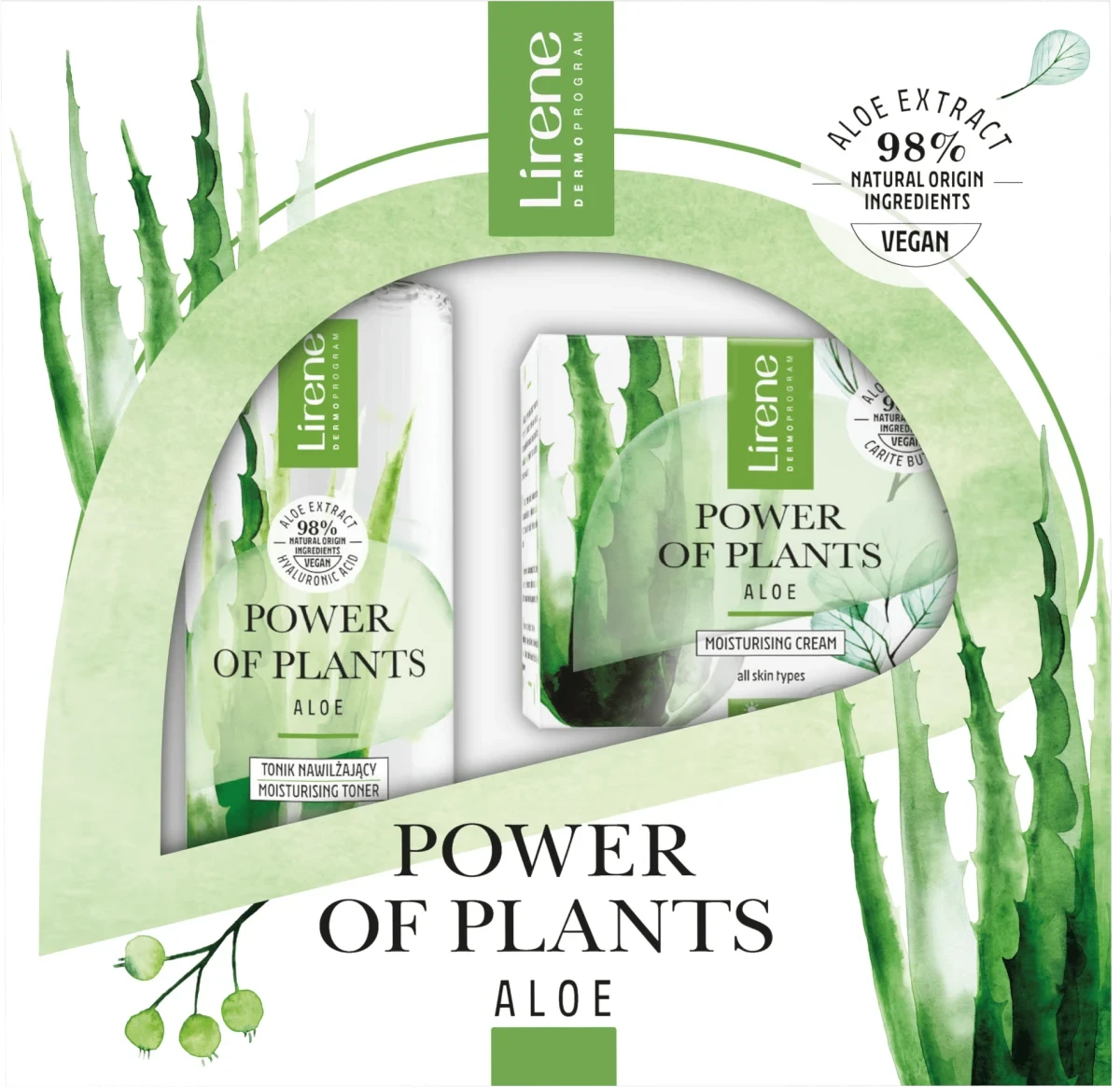 Подарунковий набір Lirene Aloe (крем+тонік)