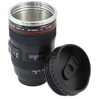 Термокухоль З Кришкою 300 мл Чашка В Стілі Об'єктива Canon EF 24-105 Lux