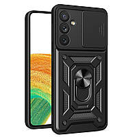 Чехол Hide Shield для Samsung Galaxy A34 / A346 бампер противоударный с подставкой Black