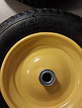Колесо на тачку садово-будівельне пневмо Budmonster 3.5х8 о/d=20 мм d = 36 см втулка 90 мм, фото 6