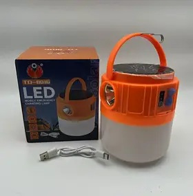 Ліхтар для кемпінгу та відпочинку Solar charging light 100W TD-8016