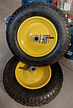 Колесо на тачку садово-будівельне пневмо Budmonster 3.5х8 о/d=20 мм d = 36 см втулка 90 мм, фото 10
