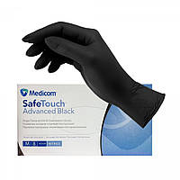 Перчатки нитриловые Medicom SafeTouch Advanced M 1187P-C Черные 100 шт (23794Ab)