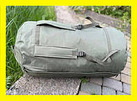 Баул для ЗСУ 120 літрів колір олива тактичний армійський сумка баул рюкзак під речі з ручкою