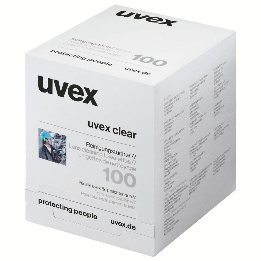 Серветки вологі Uvex Clear всіх видів захисних окулярів uvex 100 шт., фото 3