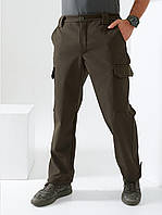 Мужские демисезонные тактические штаны из ткани softshell на флисе размеры 44-58