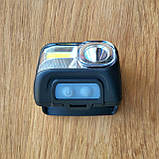 Ліхтар налобний LED Headlamp XPE+COB+RGB, IPX4, microUSB 2089 датчик руху, вбудований акумулятор, фото 6