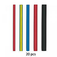 Набор трубок термоусадочных для кабелей STEINEL - Shrink tubing III 4,8 - 12,0 мм 20 шт (072766)