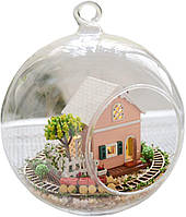 Стеклянный шар - Домик Румбокс Miniature DIY House Pandora Magic Garden 2008 + подставка