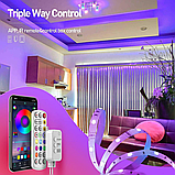 Світлодіодна стрічка RGB з мобільним керуванням через Bluetooth 15 м (2*7.5 м) (уцінка), фото 6