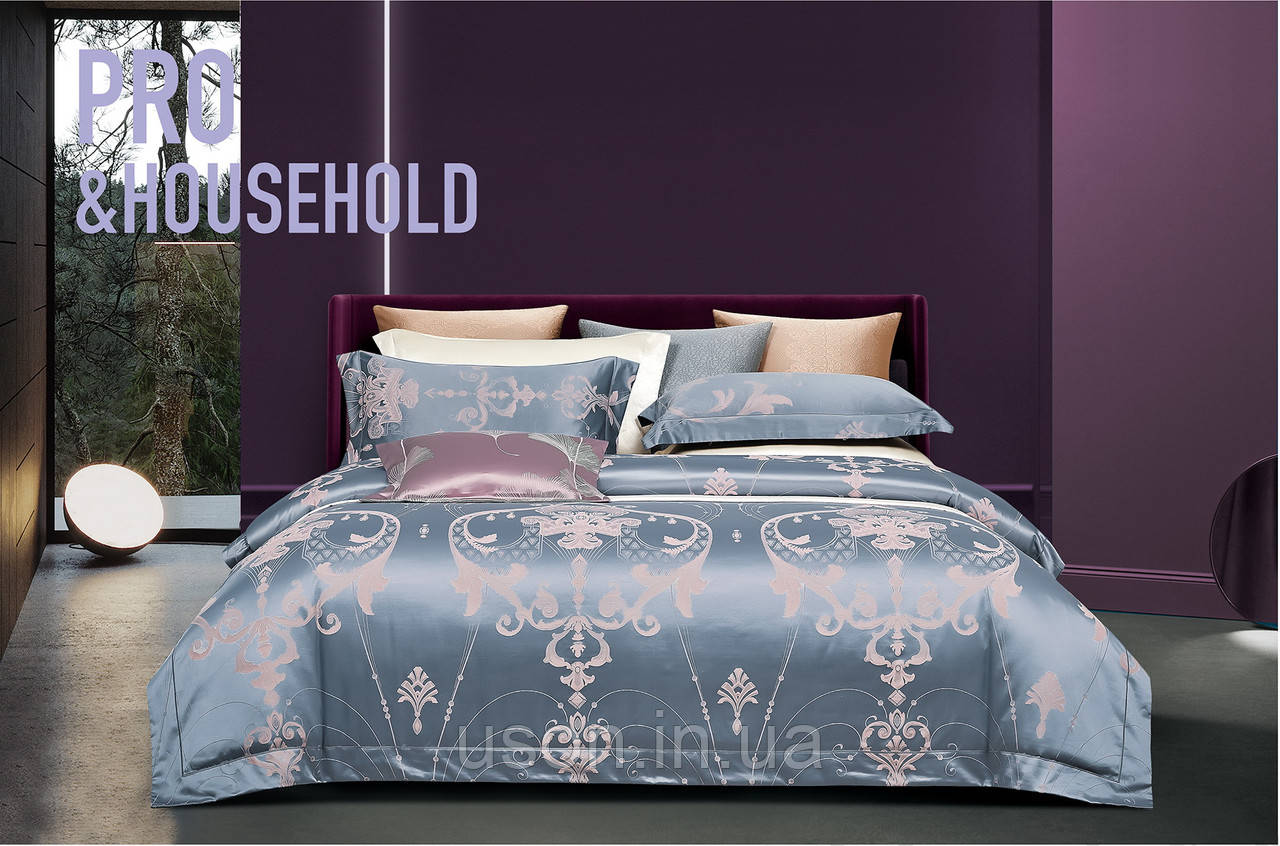 Комплект постільної білизни сатин жаккард сімейний Bella Villa J - 0080, фото 1