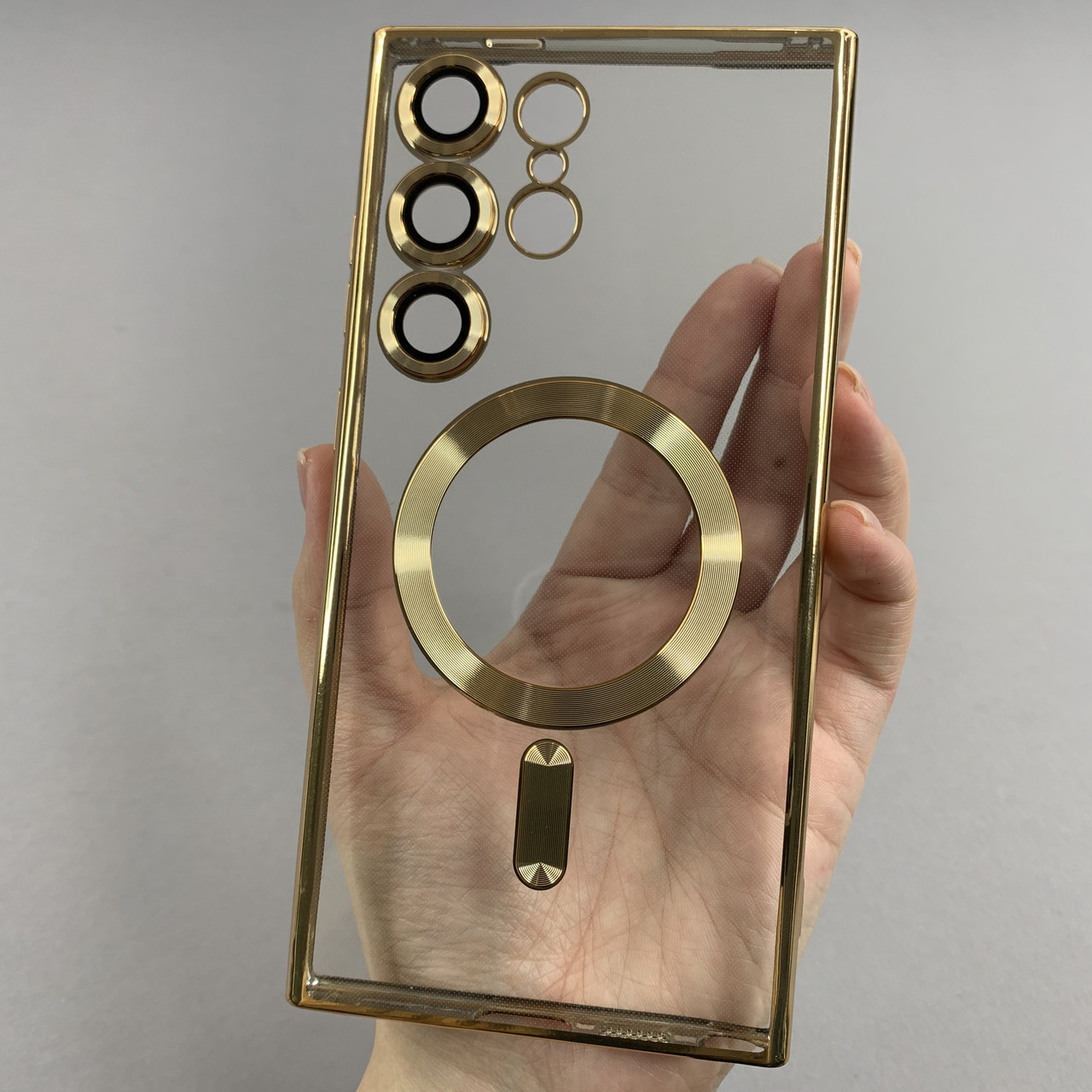 Чохол для Samsung Galaxy S24 Ultra чохол з магсейф із захистом камери на телефон самсунг с24 ультра золотий h3b