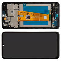 Дисплей Samsung A045 Galaxy A04 2022 модуль в сборе с тачскрином и рамкой, Original PRC, черный