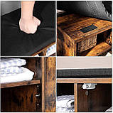 Тумба, полиця для взуття із сидінням Лофт VAS-XX010B, фото 6