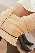 Теплі колготки з Імітаціею Капронок на Байці 50, 52, 54, 56, 58 розмір 50, фото 4