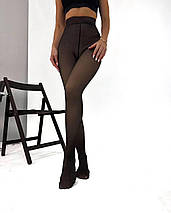 Теплі колготки з Імітаціею Капронок на Байці 50, 52, 54, 56, 58 розмір 50, фото 5