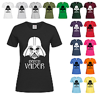 Черная женская футболка Звездные войны Darth Vader (12-6-13)