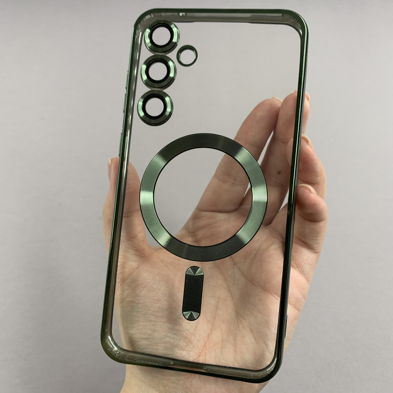 Чохол для Samsung Galaxy S23 FE чохол з магсейф із захистом камери на телефон самсунг с23 фе зелений h3b