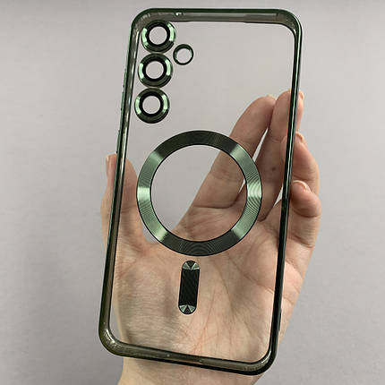 Чохол для Samsung Galaxy S23 FE чохол з магсейф із захистом камери на телефон самсунг с23 фе зелений h3b, фото 1