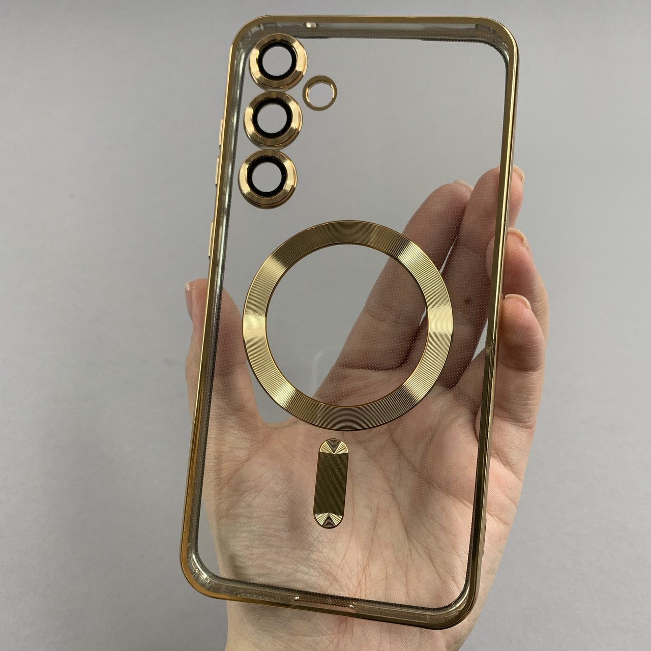 Чохол для Samsung Galaxy S23 FE чохол з магсейф із захистом камери на телефон самсунг с23 фе золотий h3b