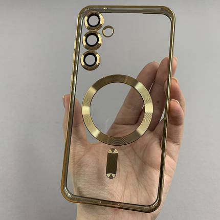 Чохол для Samsung Galaxy S23 FE чохол з магсейф із захистом камери на телефон самсунг с23 фе золотий h3b, фото 1