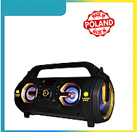Портативная влагозащищенная колонка Bluetooth Bass Polska BP-5943 с led-подсветкой (Польша)