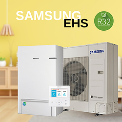 Тепловий насос Samsung EHS з настінним гідромодулем AE060RXEDEG/EU / AE090RNYDEG/EU 6 кВт 220В, однофазний