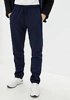 Мужские спортивные штаны на ФЛИСИ, 95% хлопок, цвет: темно-синий, арт. 1421