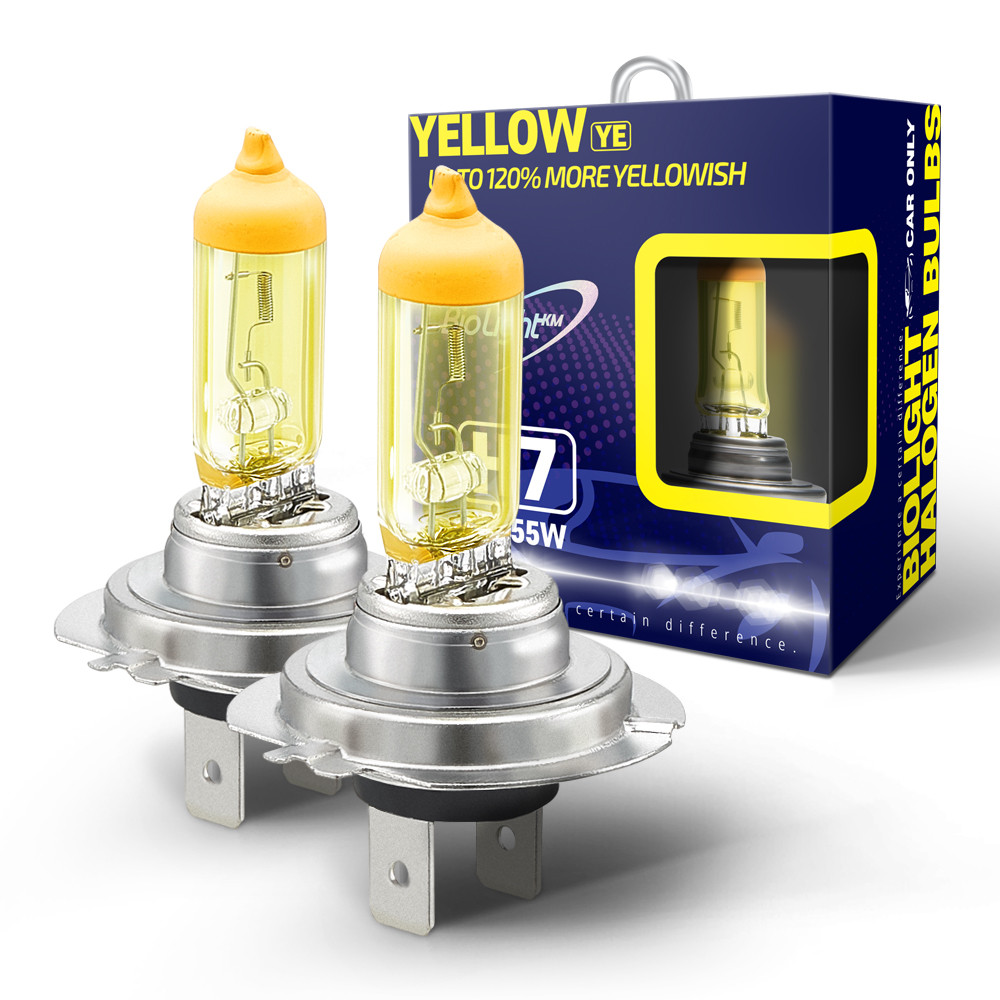 Галогенні лампи BioLight Fukurou H7 Yellow 120% 12V 55W