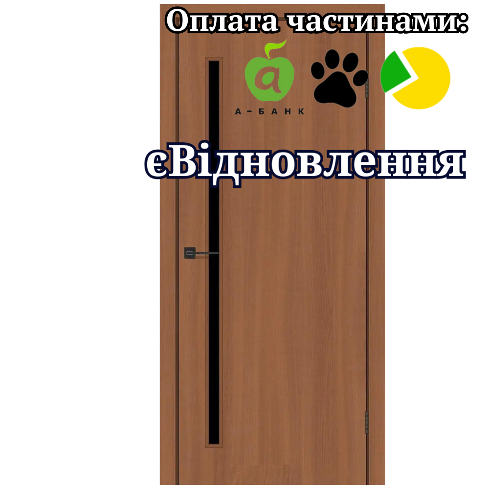 Двері LINE Glass-01 Шимо Золотий зі склом Чорний
