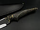 Ніж ручної роботи для полювання та риболовлі туристичний «Гризлі #3» сталь 95х18 зі шкіряними піхвами нескладний, фото 7