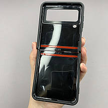 Чохол для Samsung Galaxy Flip 3 протиударний із шторкою для камери чохол на самсунг фліп 3 чорний crt, фото 3