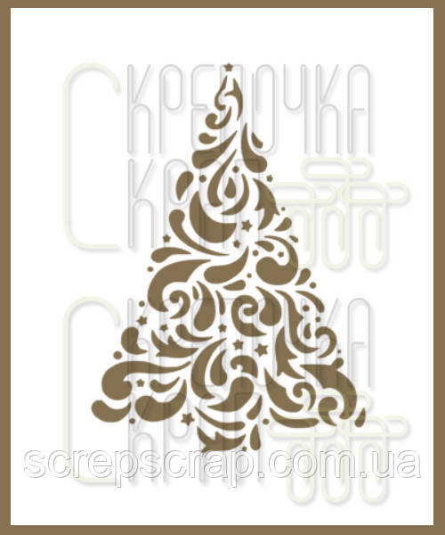 Трафарет для пряників ялинка