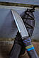 Ніж ручної роботи «Патріот #16» з піхвами з кайдексу нескладний сталь N690/61HRC, фото 2
