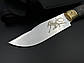Ніж ручної роботи «Чужий #5» зі шкіряними піхвами нескладний сталь 95х18, фото 2