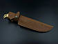 Ніж ручної роботи «Хижак #5» зі шкіряними піхвами нескладний сталь 95х18, фото 6