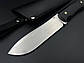Преміальний ніж ручної роботи «Дарк #2» сталь М398 з піхвами зі шкіри, фото 2