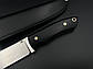 Преміальний ніж ручної роботи «Дарк #2» сталь М398 з піхвами зі шкіри, фото 3