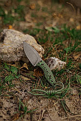 Ніж ручної роботи «Богомол #1» з піхвами із кайдексу сталь х12МФ