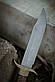 Ніж ручної роботи «Боуі #2» зі шкіряними піхвами сталь х12МФ, фото 5