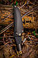 Ніж ручної роботи для барбекю 3 в 1 «Кабан» (темний) зі шкіряними піхвами сталь 95х18, фото 9