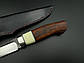 Ніж ручної роботи «Фін #7» сталь N690 з піхвами зі шкіри, фото 3