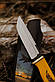Ексклюзивний ніж ручної роботи «Літак #1» з художніми шкіряними піхвами сталь N690, фото 2