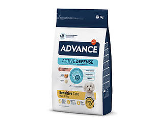 Advance (Едванс) Dog Mini Sensitive - Корм для дорослих собак міні порід, схильних до харчової алергії 3 кг
