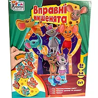 Гра "Вправні мишенята" 87231 (12) "4FUN Game Club", балансир, вивчення цифр, в коробці