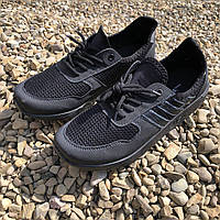 Чоловічі кросівки літо чорний 45 розмір. Кросівки сітка сіточка чоловічі. WQ-332 Колір: чорний