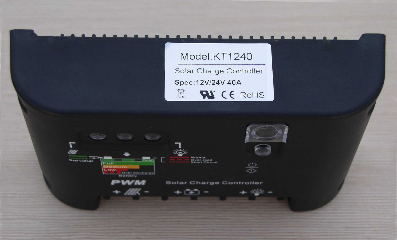 Контроллер заряда-разряда 40 А 12/24 ( автомат ) для солнечных батарей - фото 3 - id-p382633142